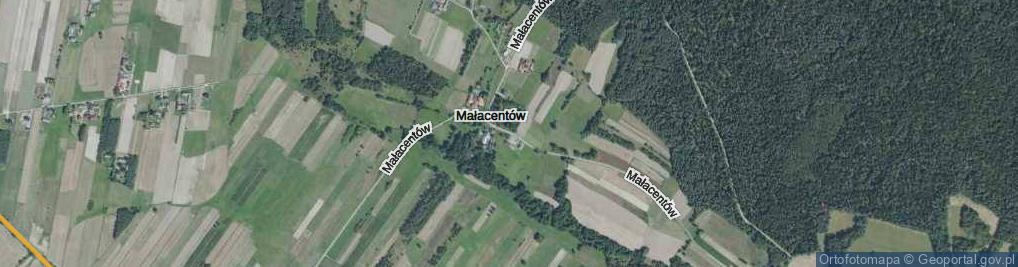 Zdjęcie satelitarne Małacentów ul.