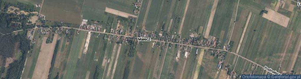 Zdjęcie satelitarne Małecz ul.