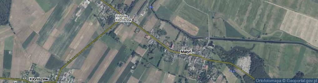 Zdjęcie satelitarne Małyń ul.