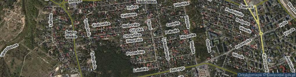 Zdjęcie satelitarne Mazurska ul.
