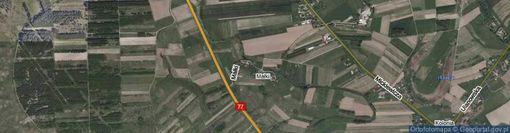 Zdjęcie satelitarne Małki ul.