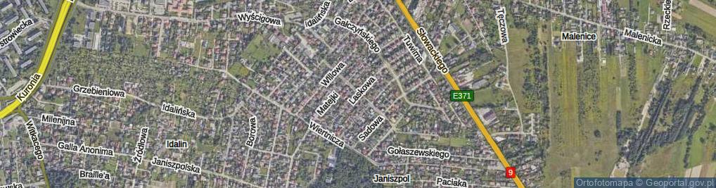 Zdjęcie satelitarne Mazowiecka ul.