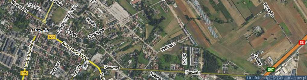 Zdjęcie satelitarne Malownicza ul.