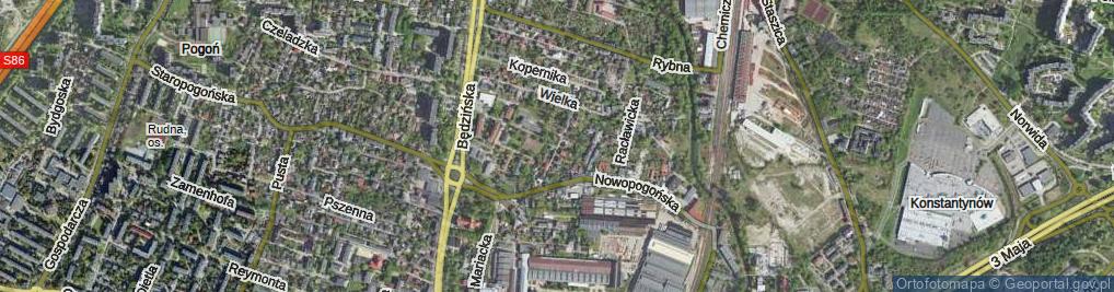 Zdjęcie satelitarne Majowa ul.