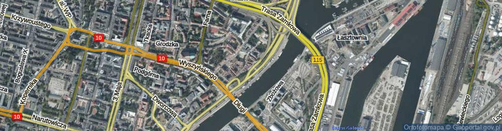 Zdjęcie satelitarne Mała Odrzańska ul.