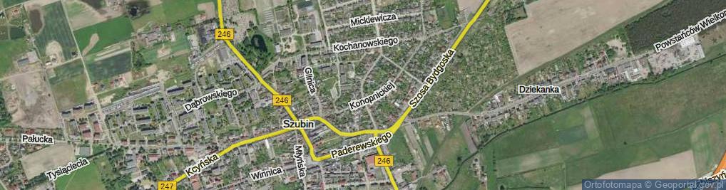Zdjęcie satelitarne Matejki Jana ul.