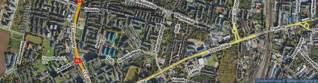 Zdjęcie satelitarne Małcużyńskiego Witolda ul.