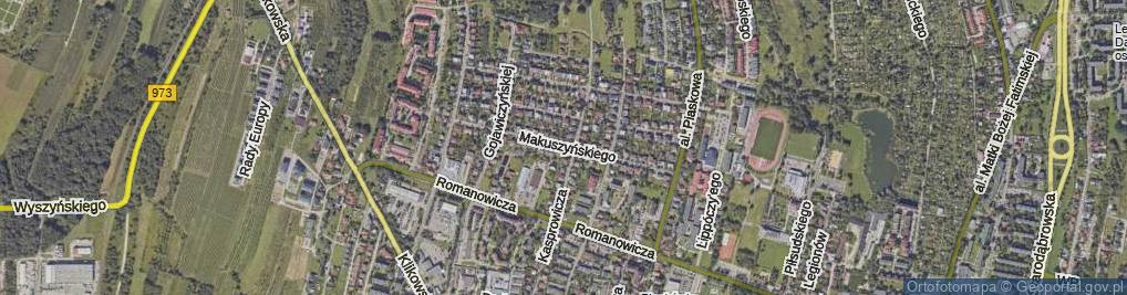 Zdjęcie satelitarne Makuszyńskiego Kornela ul.