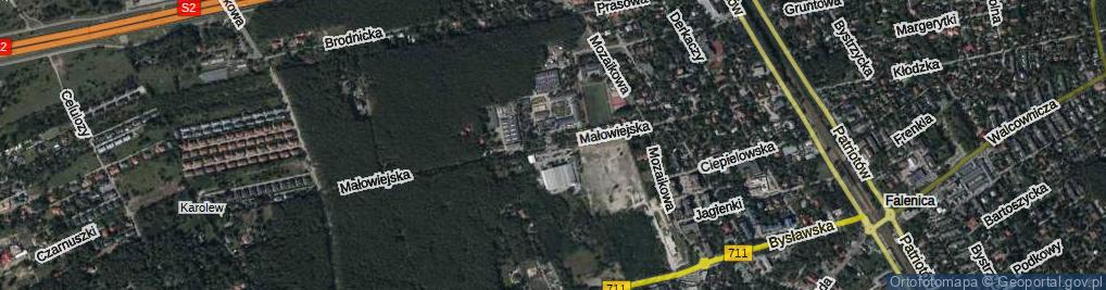 Zdjęcie satelitarne Małowiejska ul.