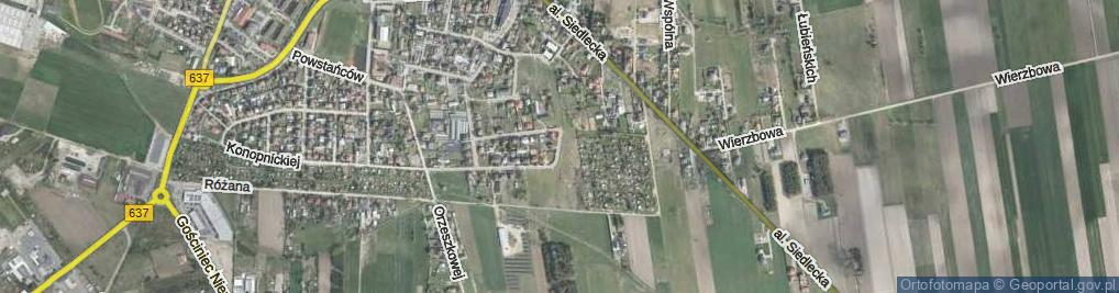 Zdjęcie satelitarne Matlińskich Jana i Matyldy ul.