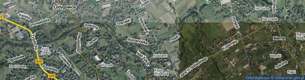 Zdjęcie satelitarne Marszałka, ks. ul.