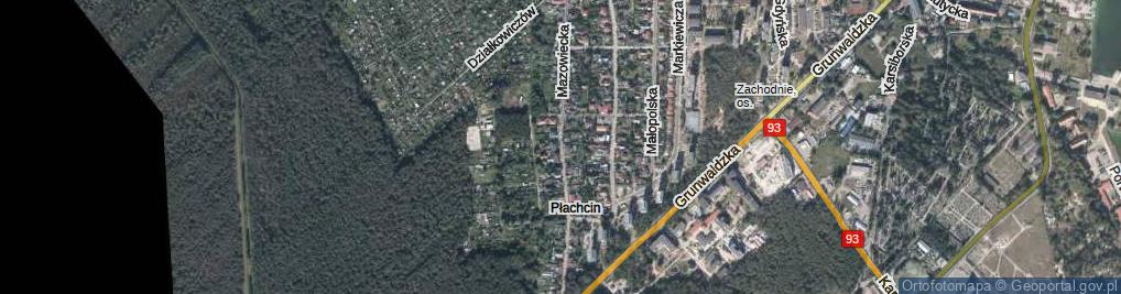 Zdjęcie satelitarne Mazowiecka ul.