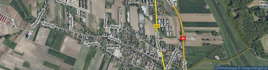 Zdjęcie satelitarne Mehla Franciszka ul.