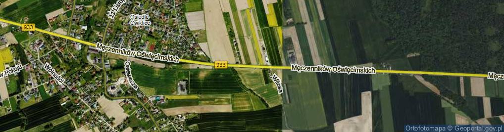 Zdjęcie satelitarne Męczenników Oświęcimskich ul.