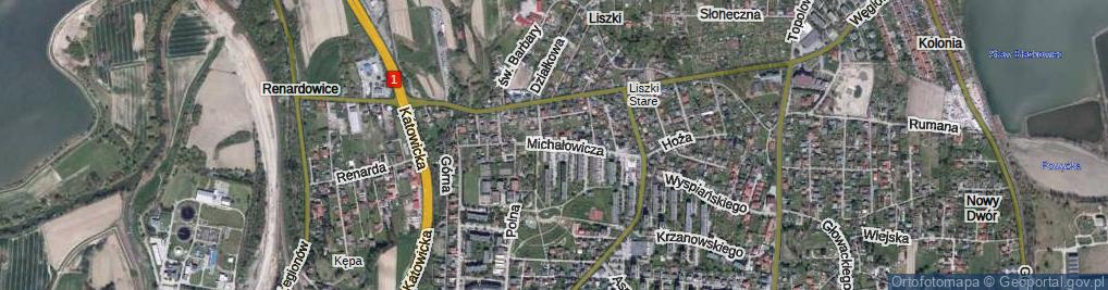 Zdjęcie satelitarne Michałowicza Mieczysława ul.