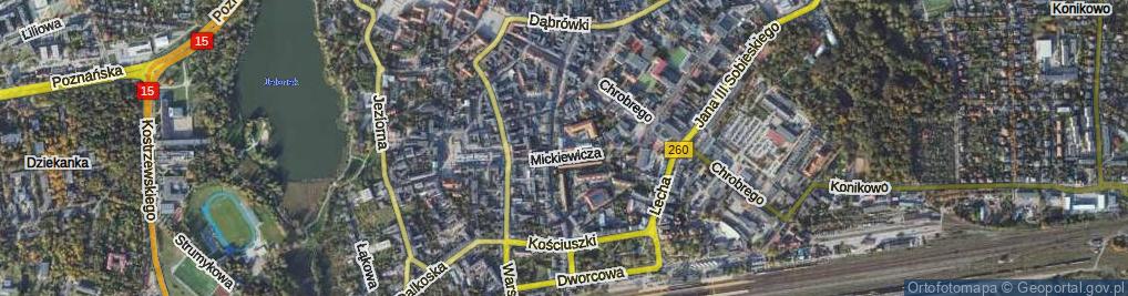 Zdjęcie satelitarne Mieszka I ul.
