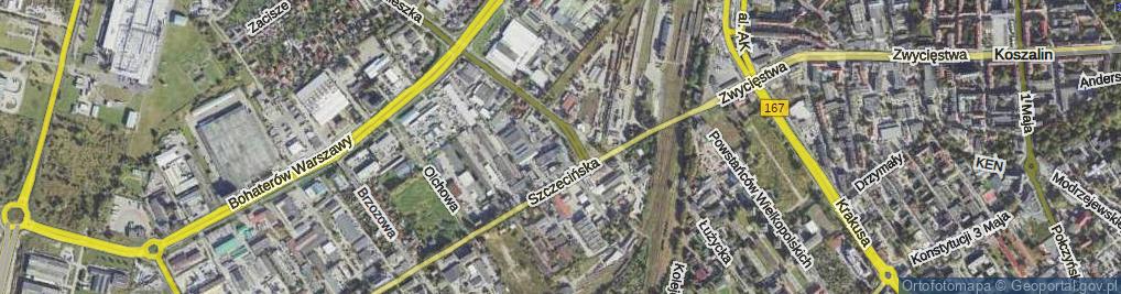 Zdjęcie satelitarne Mieszka I ul.