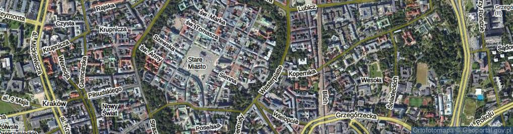 Zdjęcie satelitarne Mikołajska ul.