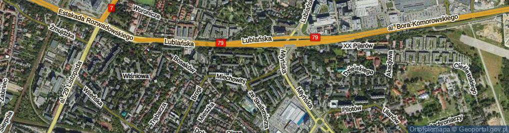 Zdjęcie satelitarne Miechowity Macieja ul.