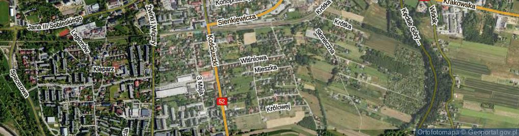 Zdjęcie satelitarne Mieszka I ul.