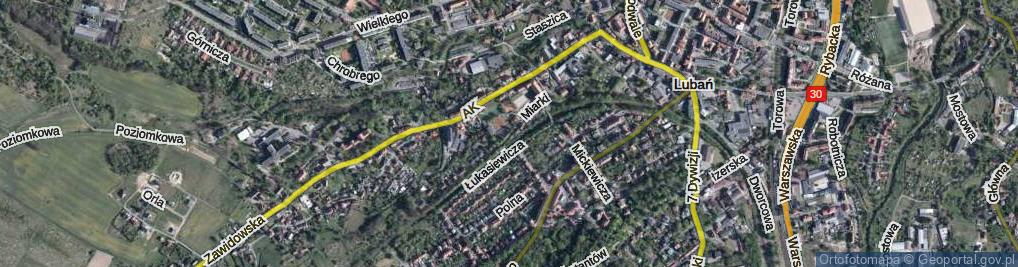 Zdjęcie satelitarne Miarki Karola ul.