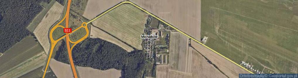 Zdjęcie satelitarne Michałków ul.