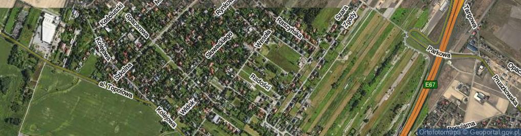 Zdjęcie satelitarne Michałowice-Wieś ul.
