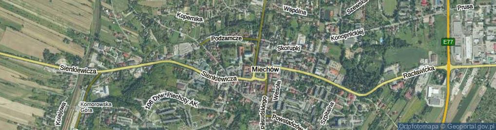 Zdjęcie satelitarne Miechowity Macieja ul.