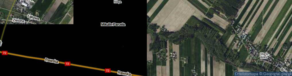Zdjęcie satelitarne Mikulin-Parcela ul.