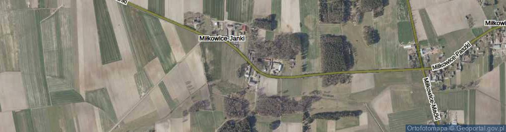Zdjęcie satelitarne Miłkowice-Janki ul.