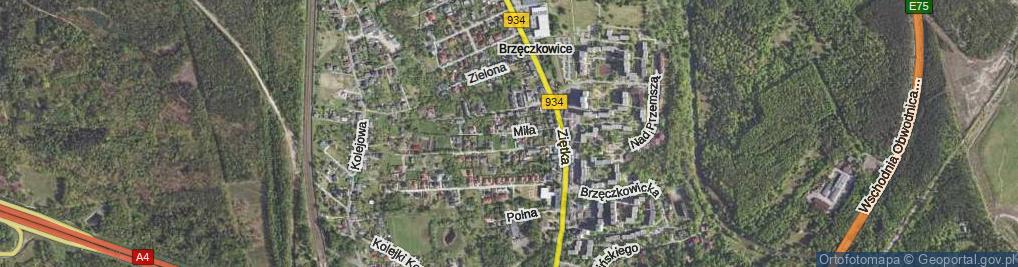 Zdjęcie satelitarne Miła ul.