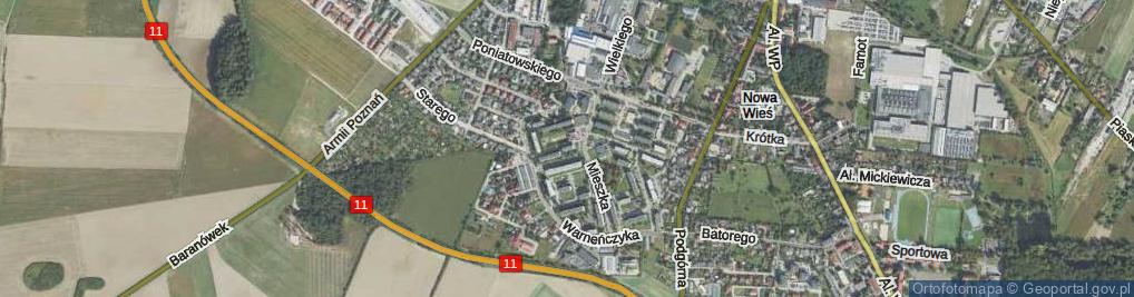 Zdjęcie satelitarne Mieszka I ul.