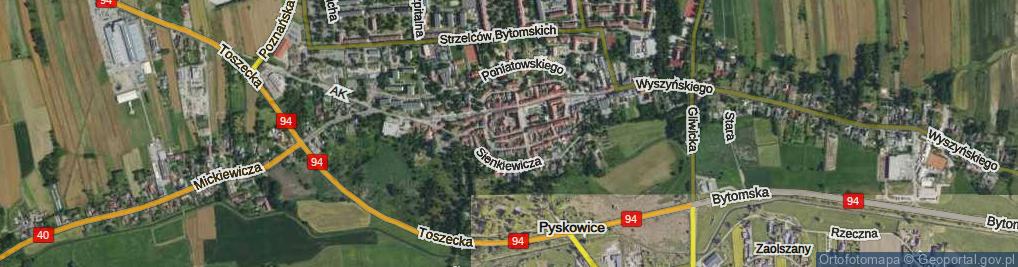 Zdjęcie satelitarne Miarki Karola ul.