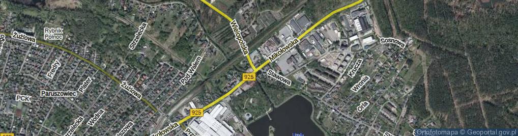 Zdjęcie satelitarne Mikołowska ul.