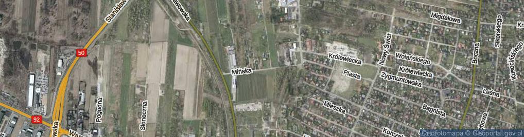 Zdjęcie satelitarne Mińska ul.