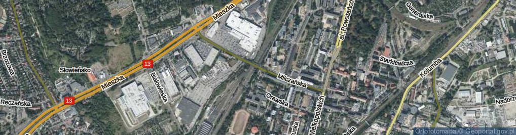 Zdjęcie satelitarne Milczańska ul.