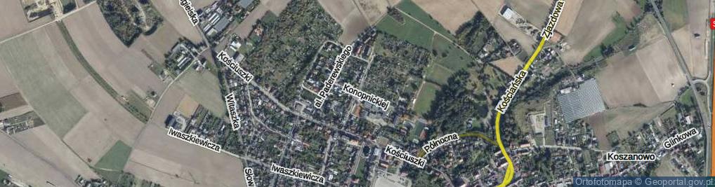 Zdjęcie satelitarne Mierosławskiego Ludwika, gen. ul.