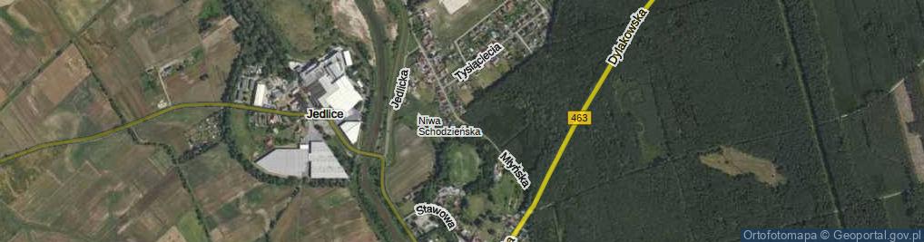 Zdjęcie satelitarne Młyńska ul.