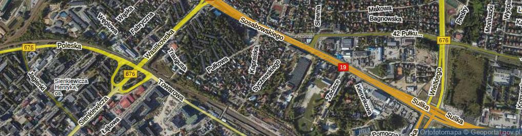 Zdjęcie satelitarne Młoda ul.