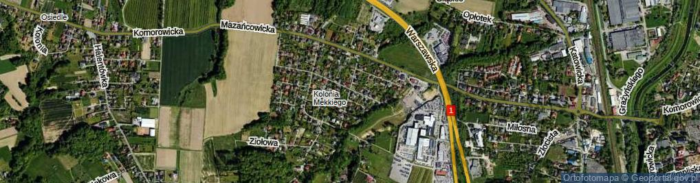 Zdjęcie satelitarne Młodej Polski ul.