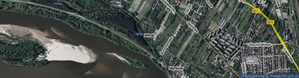 Zdjęcie satelitarne Młynki ul.