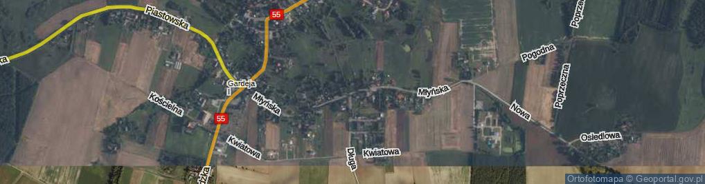 Zdjęcie satelitarne Młyńska ul.