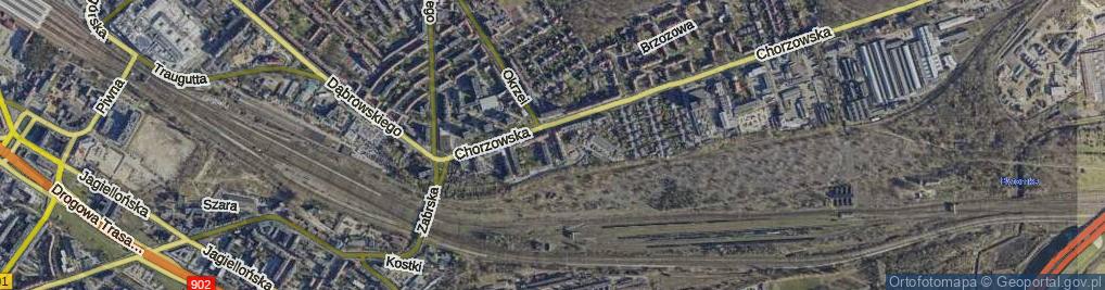 Zdjęcie satelitarne Młodego Hutnika ul.