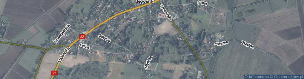 Zdjęcie satelitarne Młyńska ul.