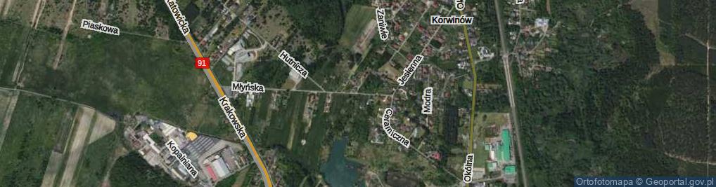 Zdjęcie satelitarne Młyńska ul.