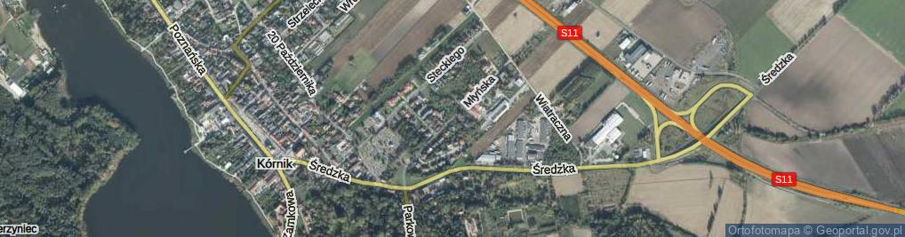 Zdjęcie satelitarne Młyńska ul.