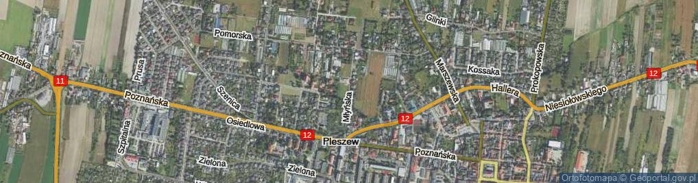Zdjęcie satelitarne Młyńska ul.
