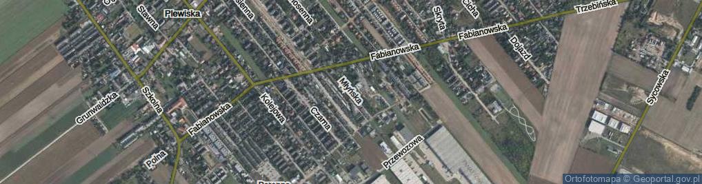 Zdjęcie satelitarne Młyńska ul.