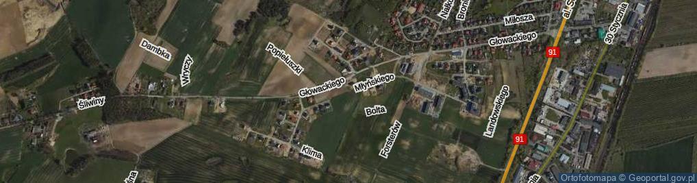 Zdjęcie satelitarne Młyńskiego Władysława, ks. ul.