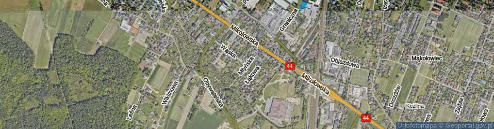 Zdjęcie satelitarne Młyńska ul.